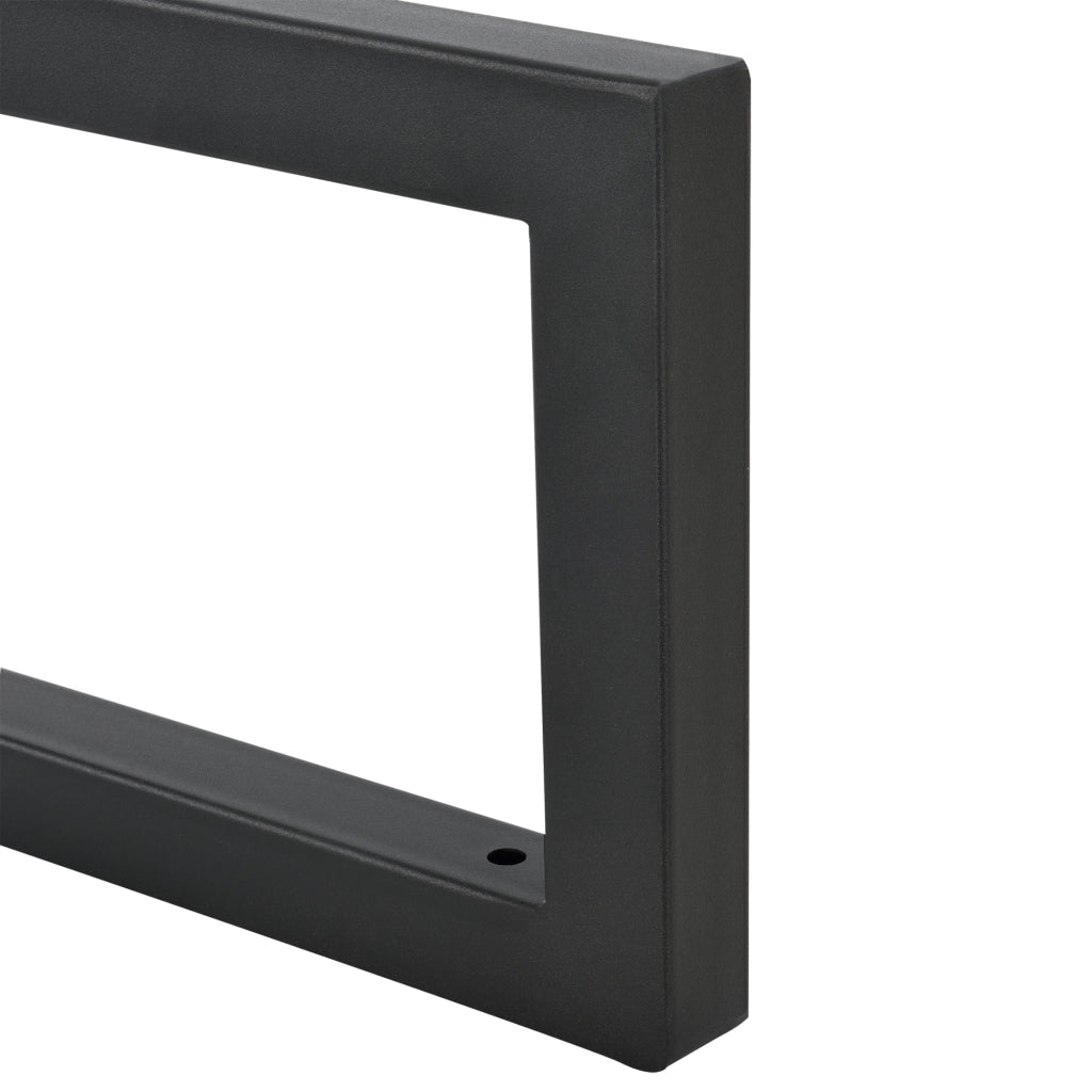 Set di 2 Supporti per Mobili Fai da Te Montaggio a Parete - (LaxA) 45x20 cm - 2 Staffe in Acciaio per Mensole/Piani di Appoggio - Supporto Fino a 50 kg - Nero opaco