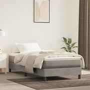 Struttura Letto a Rete a Molle-Giroletto Grigio Chiaro 80x200 cm Velluto 198358