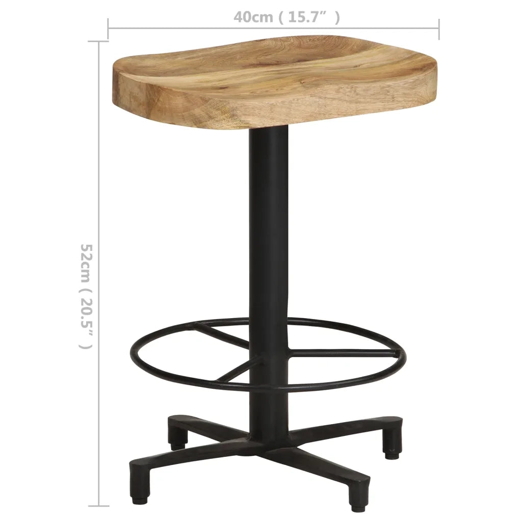 Sgabelli da Bar 2 pz 52 cm in Legno Massello di Mango 321966