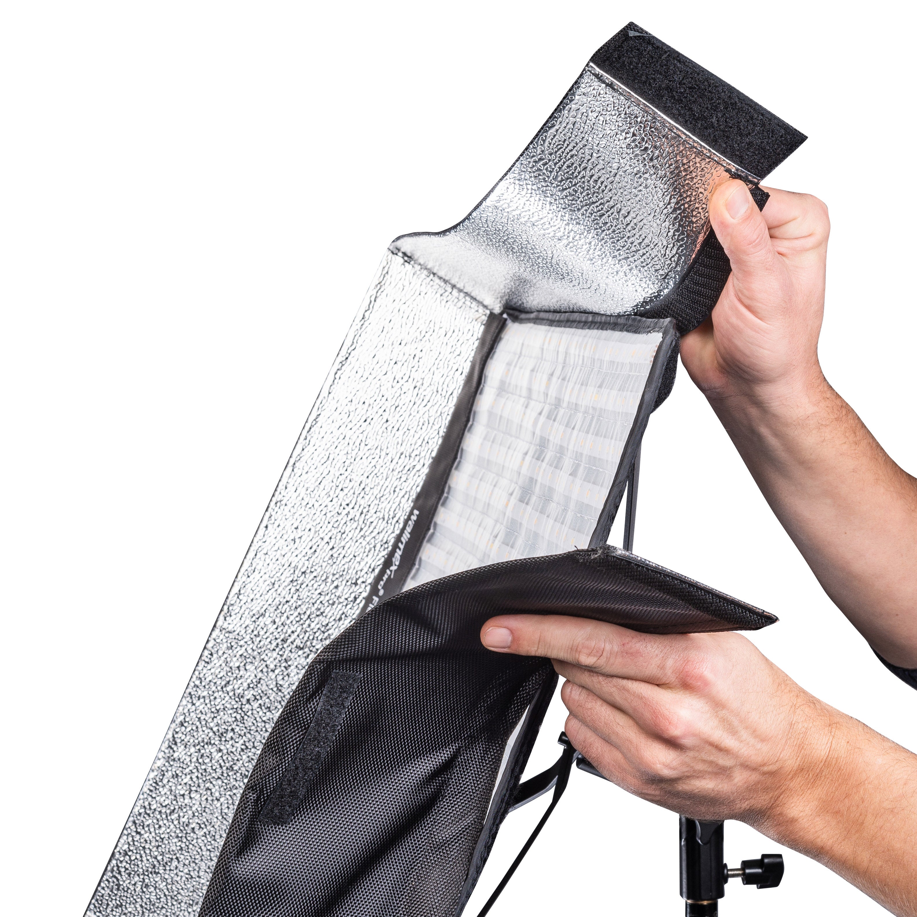 Flex 1000 LED Set Pannello luminoso a LED bicolor con softbox con diffusore frontale, lampada da 100 W, 3690 Lux/1m, luce fotografica dimmerabile, accessori fotografia