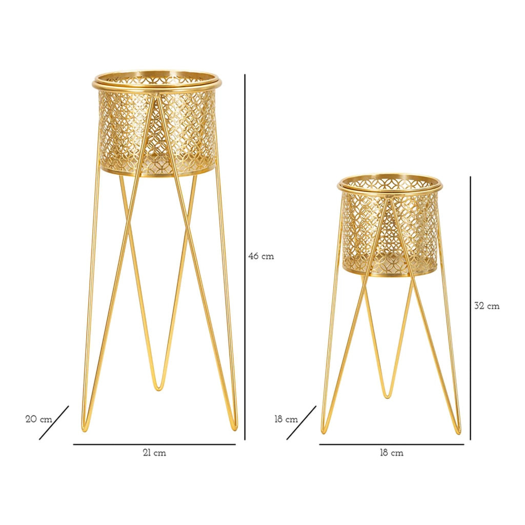 Ranya, Vaso set 2 Vasi, Portavasi Rimovibili, oro
