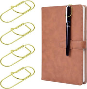 Pennenhouders in metallo, 12 pezzi, 2,1 x 6 cm, stilo con clip per libretti, libri, giornale, cartelloni, paperclip, grandi, per quasi ogni dimensione di penna.