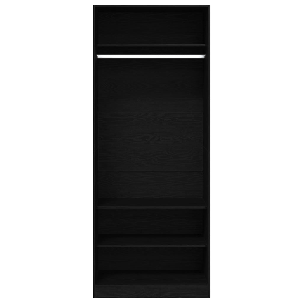 Armadio rovere nero Set di 2 Rovere nero Legno ingegnerizzato