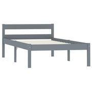 Giroletto senza Materasso Grigio 90x200 cm in Legno di Pino 283196