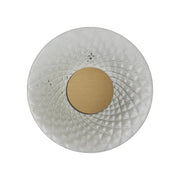 SOLARIS Applique 12W 3000K CRI90 IP20 - Struttura Oro con Vetro Balloton Fumè, Lampada da Parete Design - Rossini Group