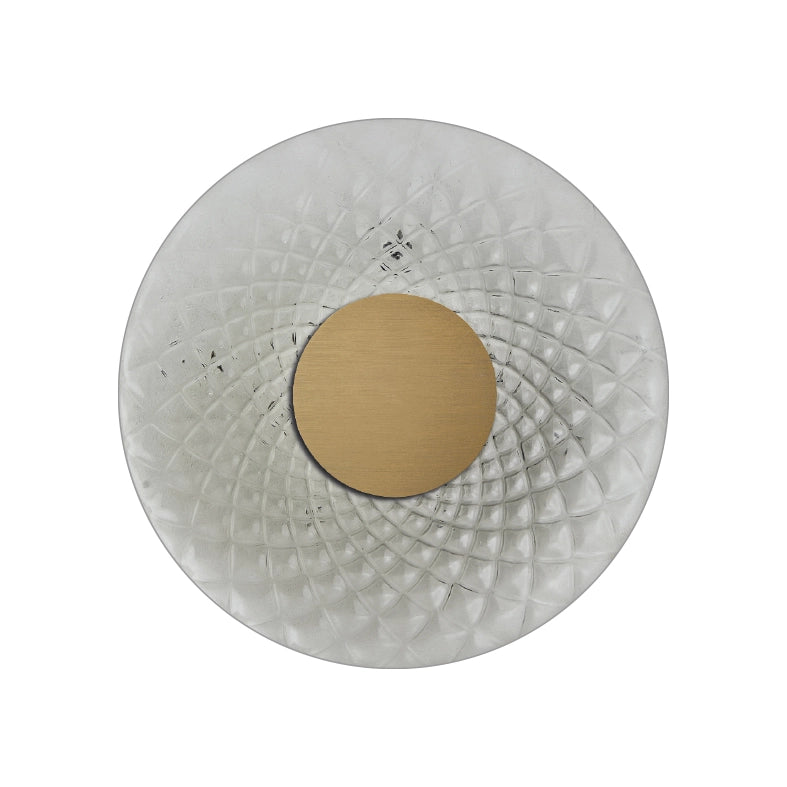 SOLARIS Applique 12W 3000K CRI90 IP20 - Struttura Oro con Vetro Balloton Fumè, Lampada da Parete Design - Rossini Group