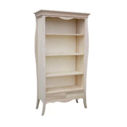Libreria a giorno 3 ripiani 2 cassetti legno grezzo l.106 p.47 h.204 (3099) - Mobili 2G