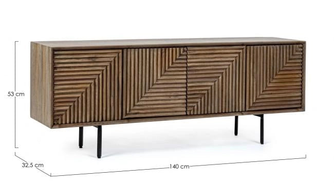 Mobile TV 4 Ante 140x32,5x53 cm in Legno