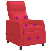 Poltrona Massaggiante Rosso Similpelle 42035094