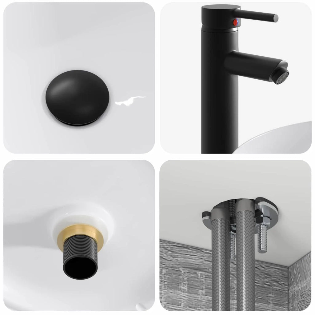 Mobile lavabo da parete Sonoma grigio 49 x 44,5 x 65,5 cm 890628