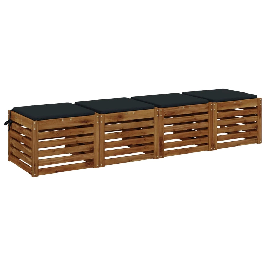 Cuscini per Sedia in 4 Pezzi SOEST 4 pz 100% Poliestere 944504