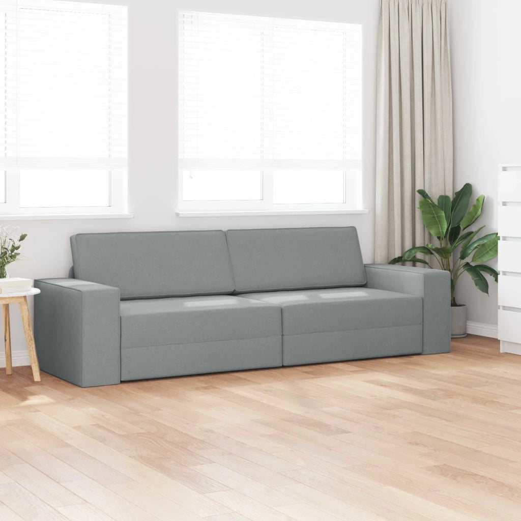 Divano letto | Sof¨¤ letto | Letto singolo Grigio chiaro 245 x 78 x 77 cm Tessuto