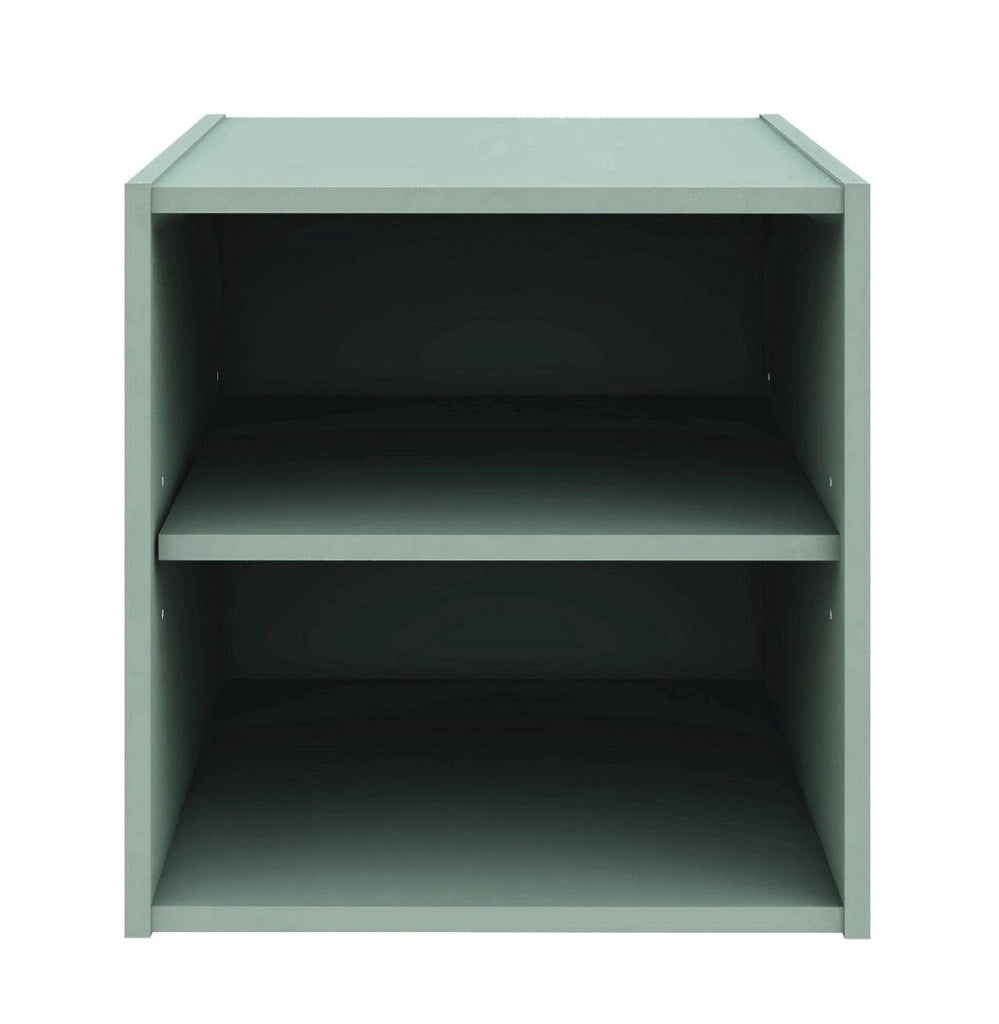 Cubo Composite con Mensola 35x35x35 cm in Compensato  Verde Salvia