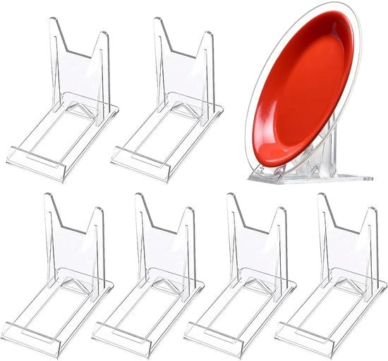 Displaystandaard trasparente per fotodisplays - 6 pezzi - in acrilico - flessibile - per uso duraturo e leggero