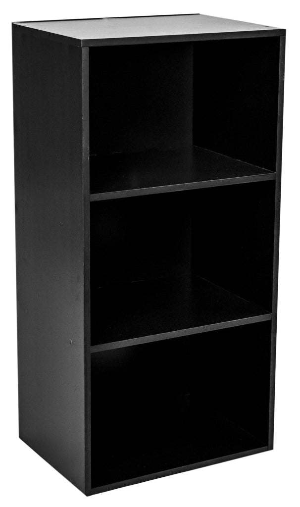 Libreria Modulare 3 Ripiani 40x29,5x80 cm in Legno Nera
