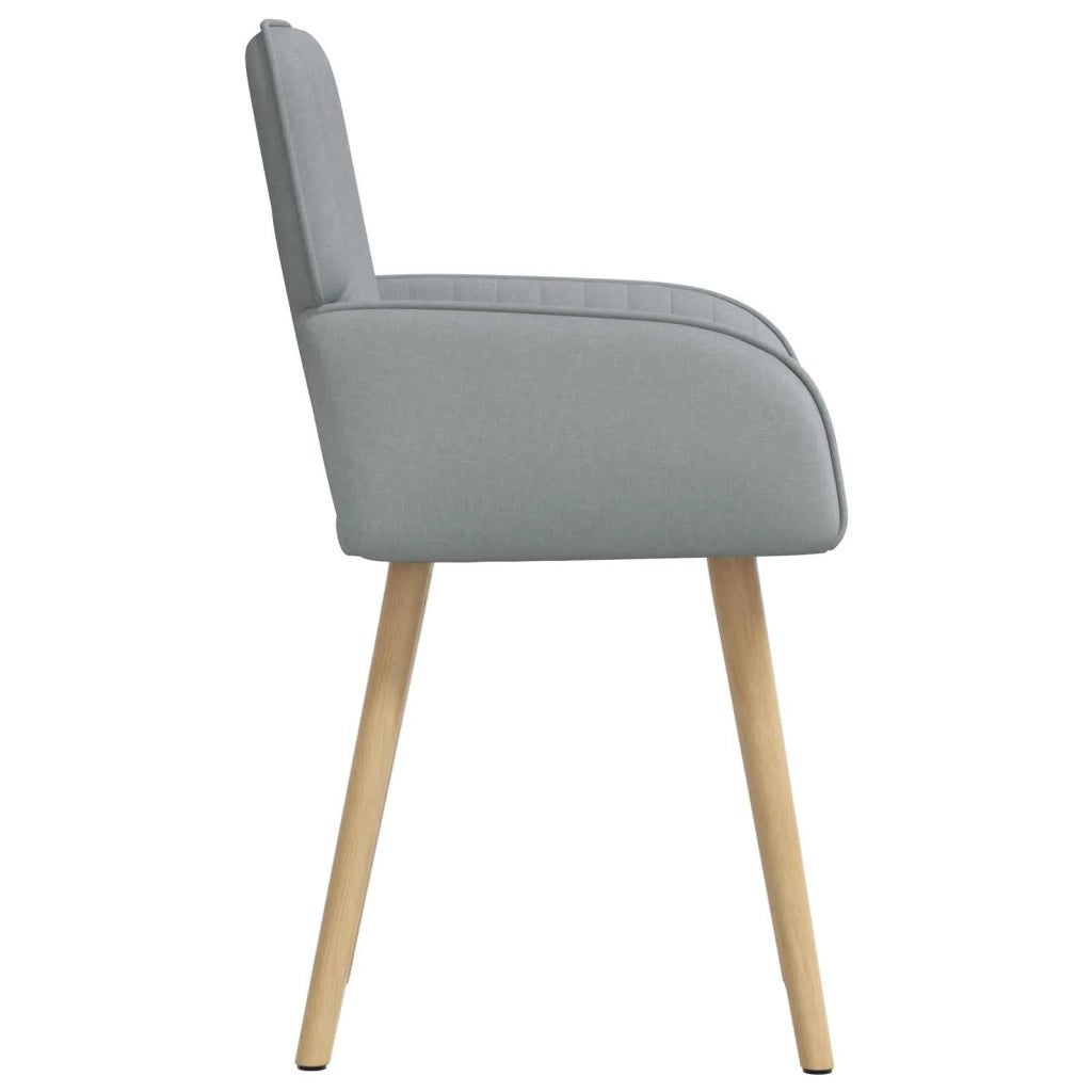 Sedie da pranzo 6 pz Tessuto Grigio Chiaro 56,5 x 50 x 87,5 cm 3428201