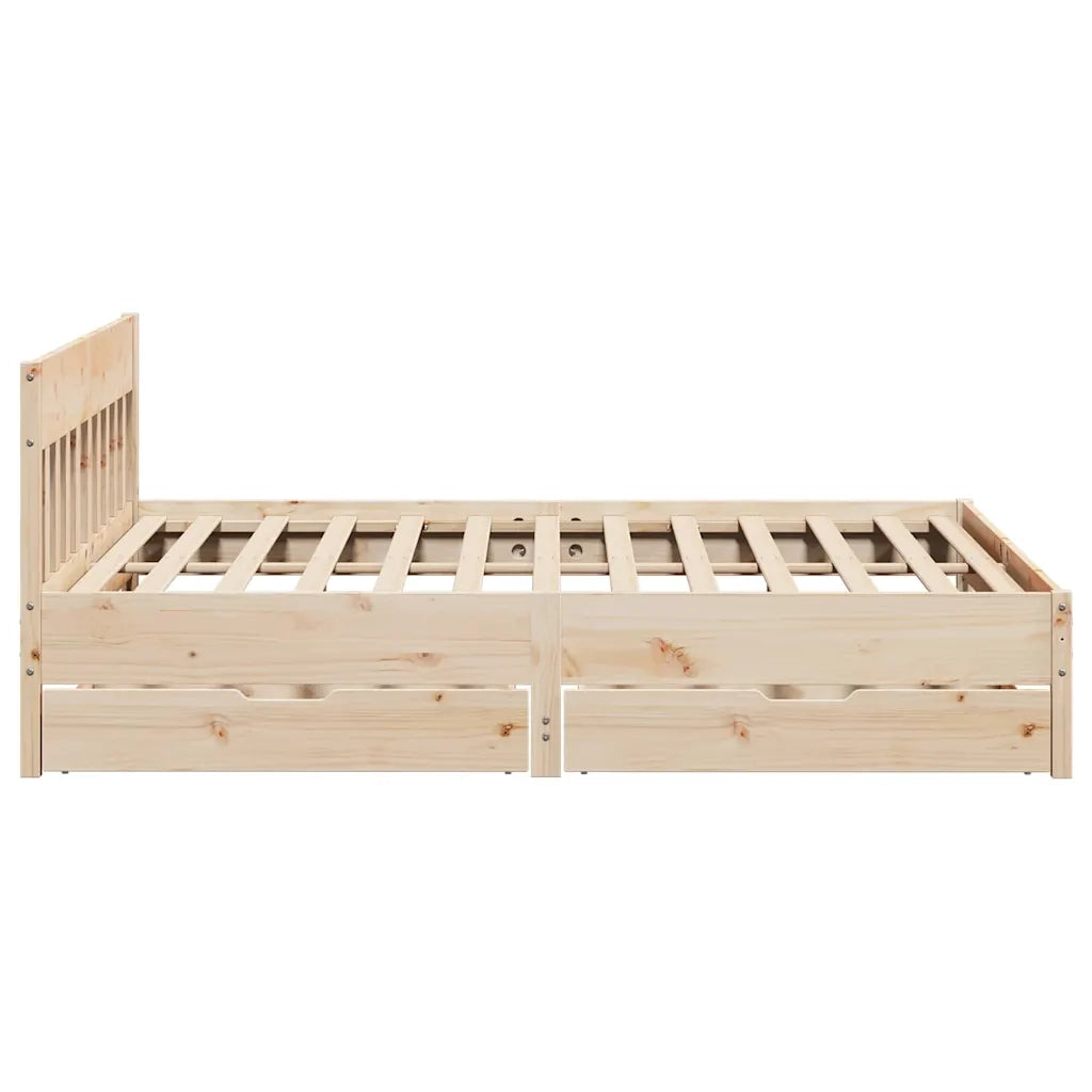 Letto senza Materasso 200x200 cm in Legno Massello di Pino 3301854