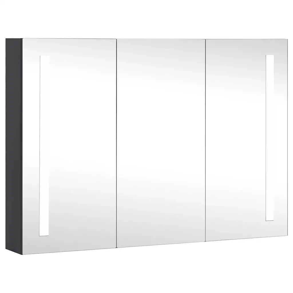 Armadietto Bagno con Specchio e LED 89x14x62 cmcod mxl 87880