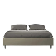 Letto matrimoniale contenitore imbottito 160x190 similpelle cappuccino Azelia