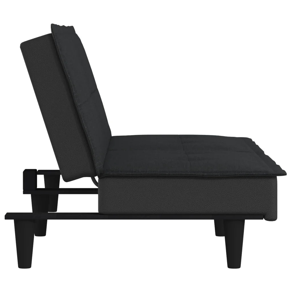 Divano Letto Nero in Tessuto 351915