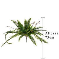 Felce Artificiale Composta da 42 Foglie Altezza 73 cm Verde