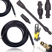 Tubo Alta Pressione 10m Click-Click compatibile con Idropulitrice Kärcher K2–K7 – Nylon Resistente, 180 Bar, 60°C