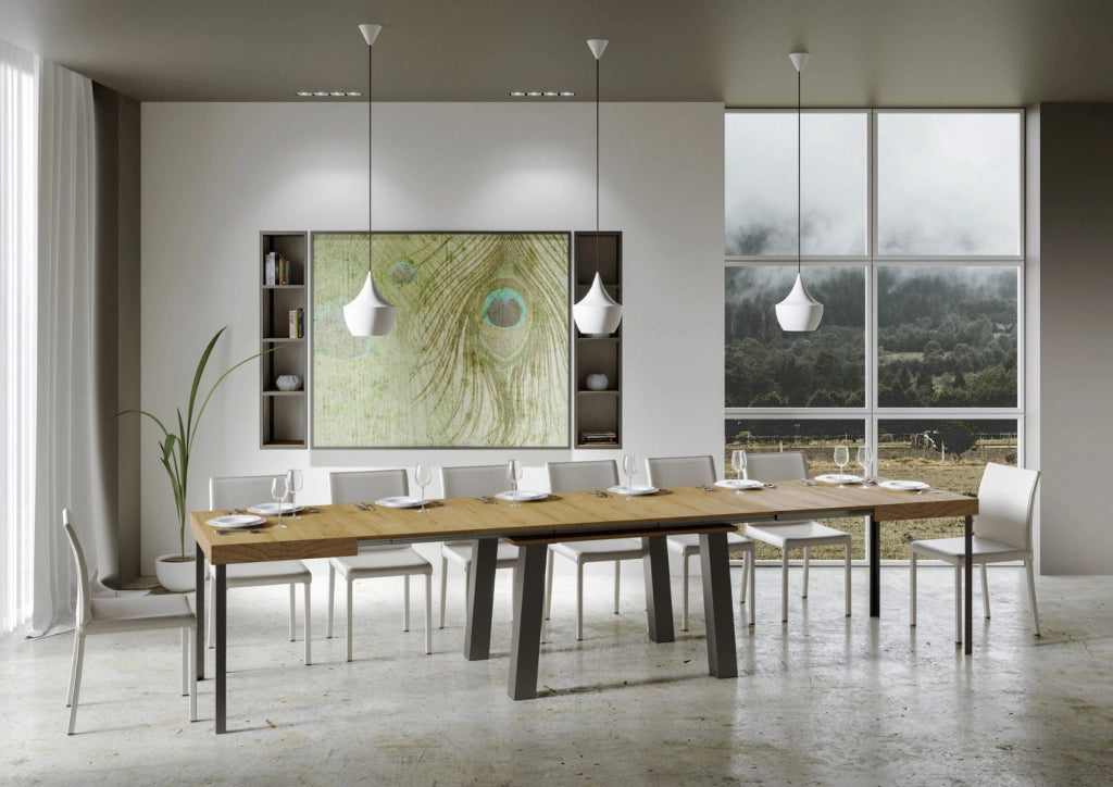 Tavolo Allungabile 130-390x90x77 cm Bridge Quercia Naturale