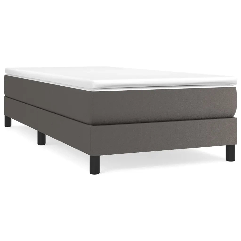 Giroletto a Molle con Materasso Grigio 90x190 cm in Similpellecod mxl 80095