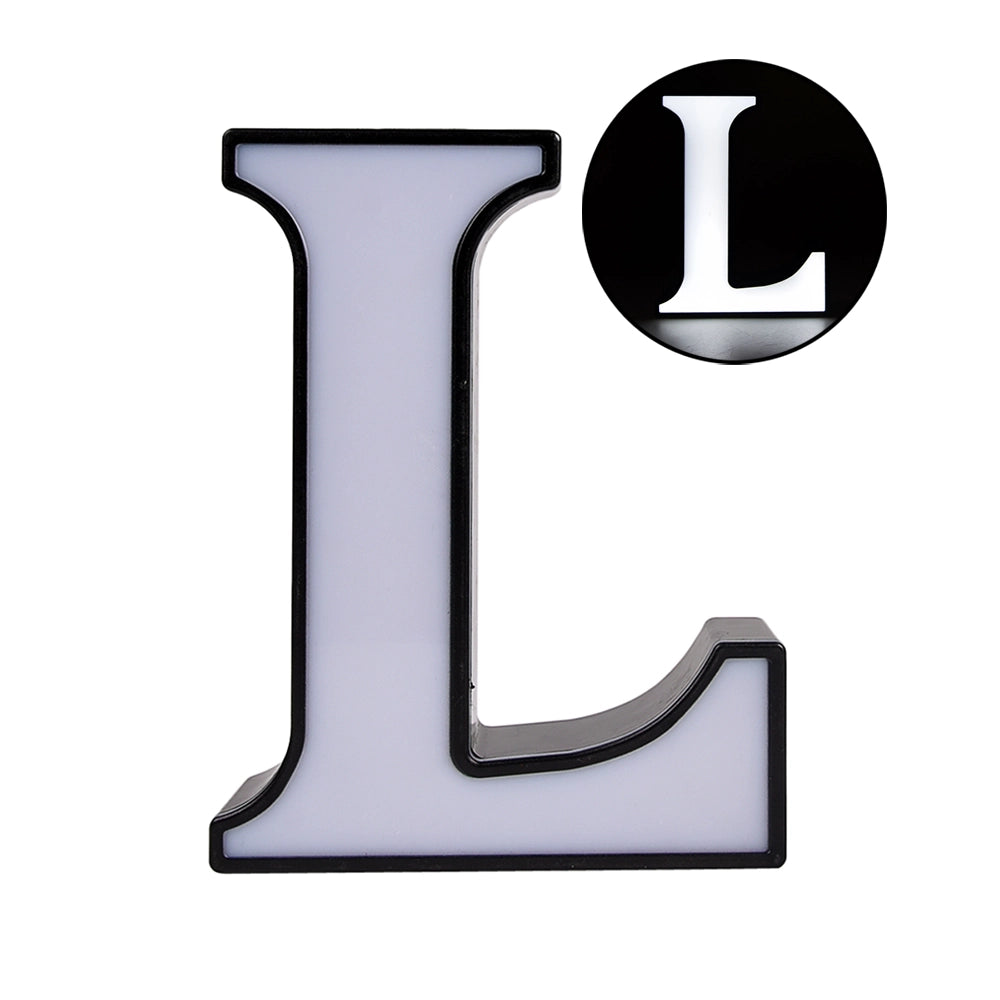 DECORAZIONE LUMINOSA LED A BATTERIA LETTERA L - IDEALE PER EVENTI COMPLEANNI E DECORAZIONI PER LA CASA