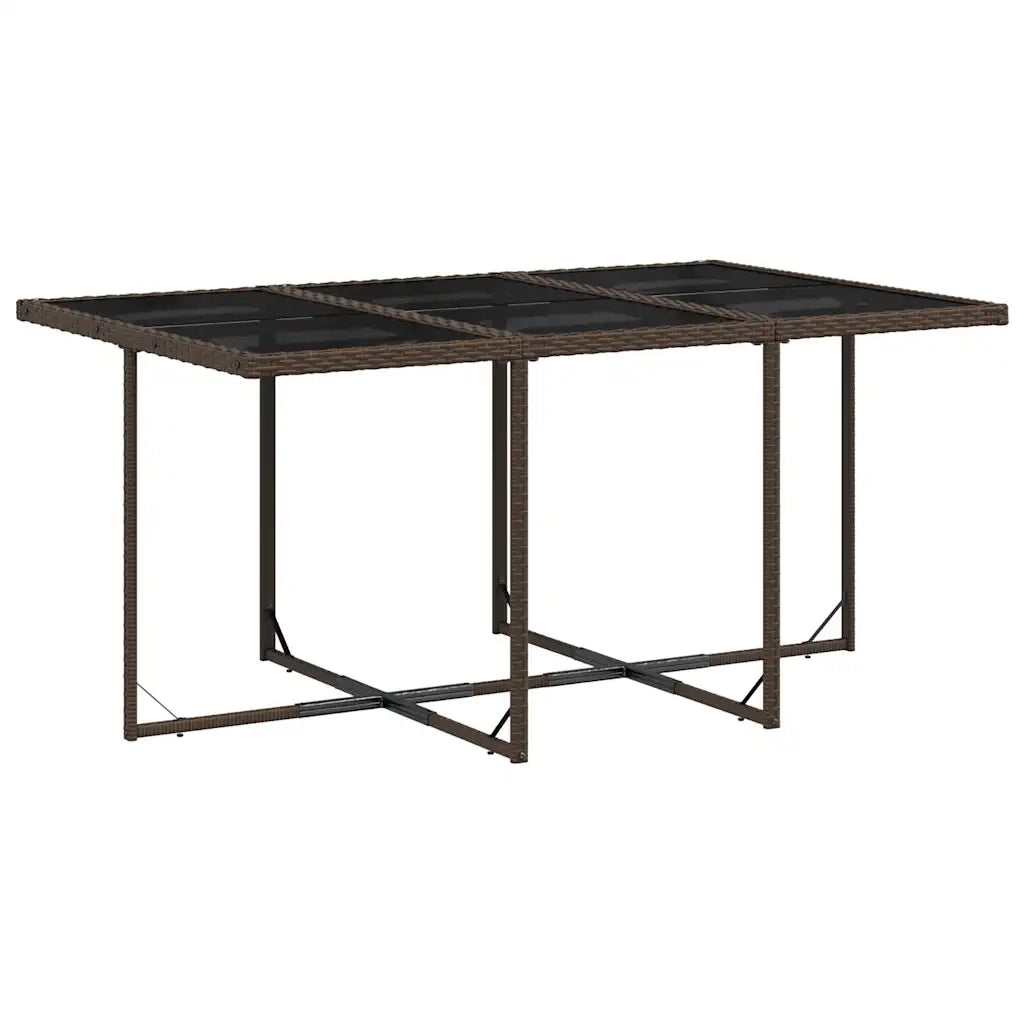 Set da Pranzo da Giardino 11 pz con Cuscini Polyrattan Marrone 3211689