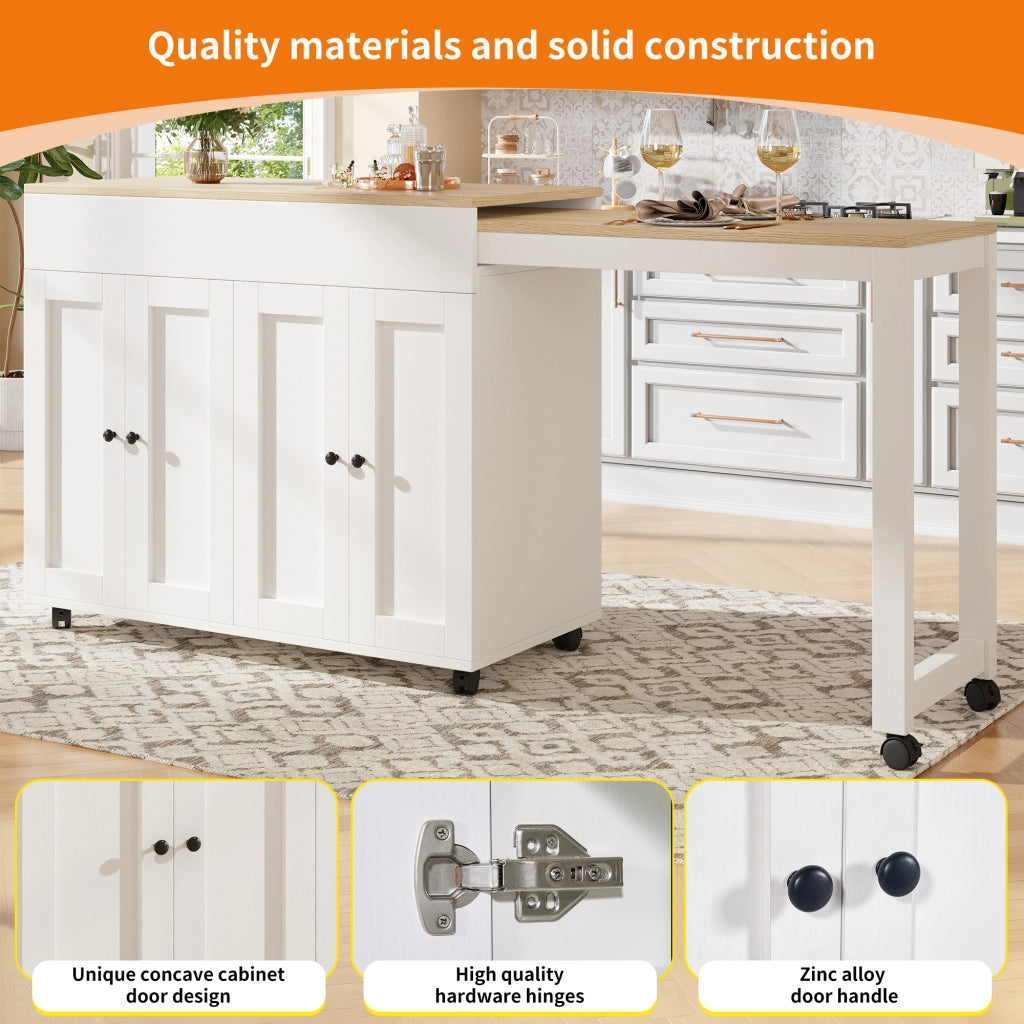 TAVOLO BAR Allungabile 117-180x50x94,6 cm Bianco MDF
