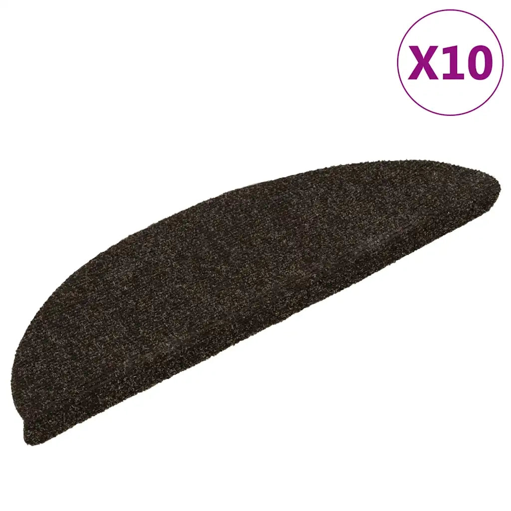 Tappetini per Scale 10 pz Marrone Scuro 56x17x3 cm Agugliati
