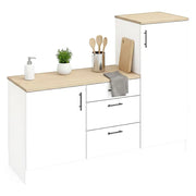 Cucinino Zafrena, Cucina 3 Ripiani, Elettrodomestici non inclusi, Bianco