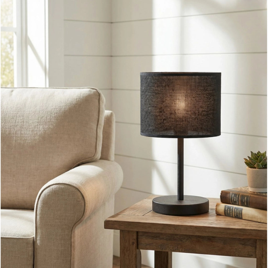 Lampada da tavolo ECO in acciaio nero