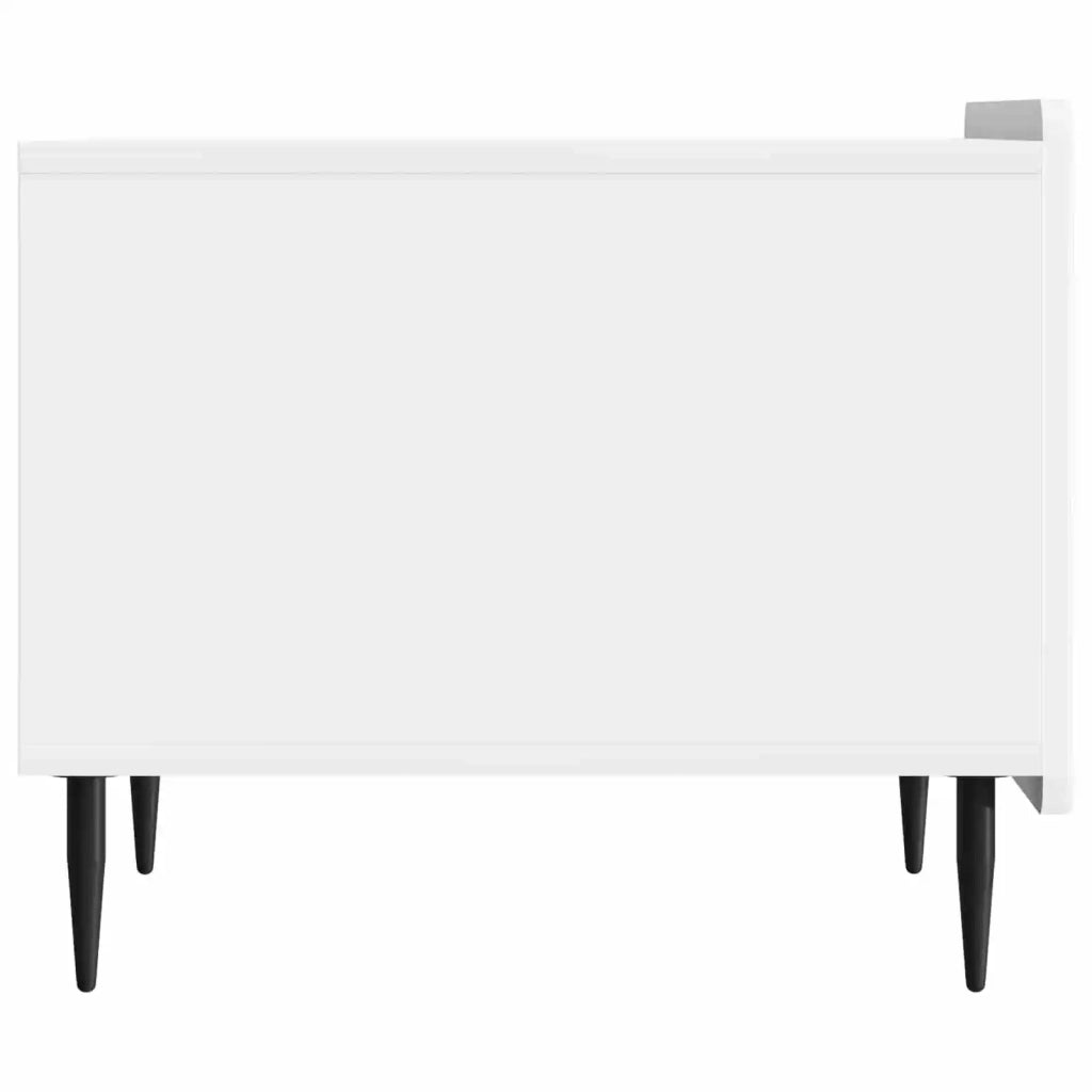 Tavolino da salotto con cassetto Bianco Lucido 49 x 50 x 42 cm
