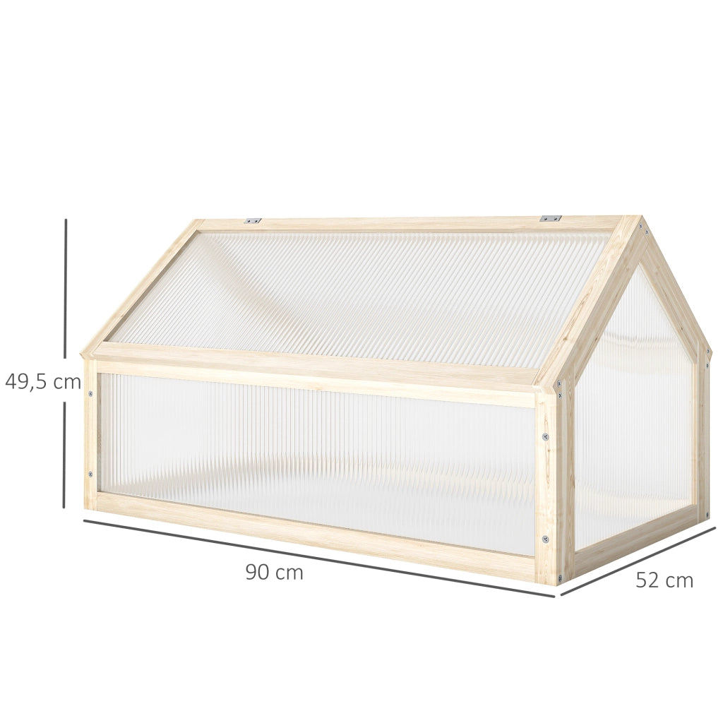 Mini Serra ¨C zephmum ¨C Legno e Policarbonato Naturale 90x52x49.5 cm