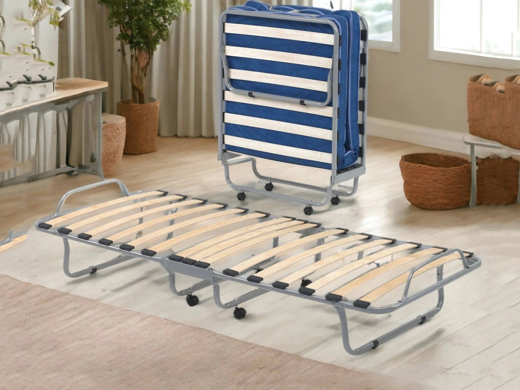 Brandina Akai, Letto Pieghevole Materasso Incluso Made in Italy, Nero