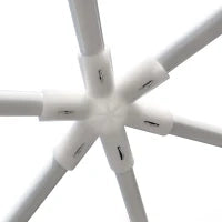 Gazebo da Giardino Esagonale con Doppio Ingresso, in Metallo e Poliestere, 3.9x3.9x2.5 m, Grigio