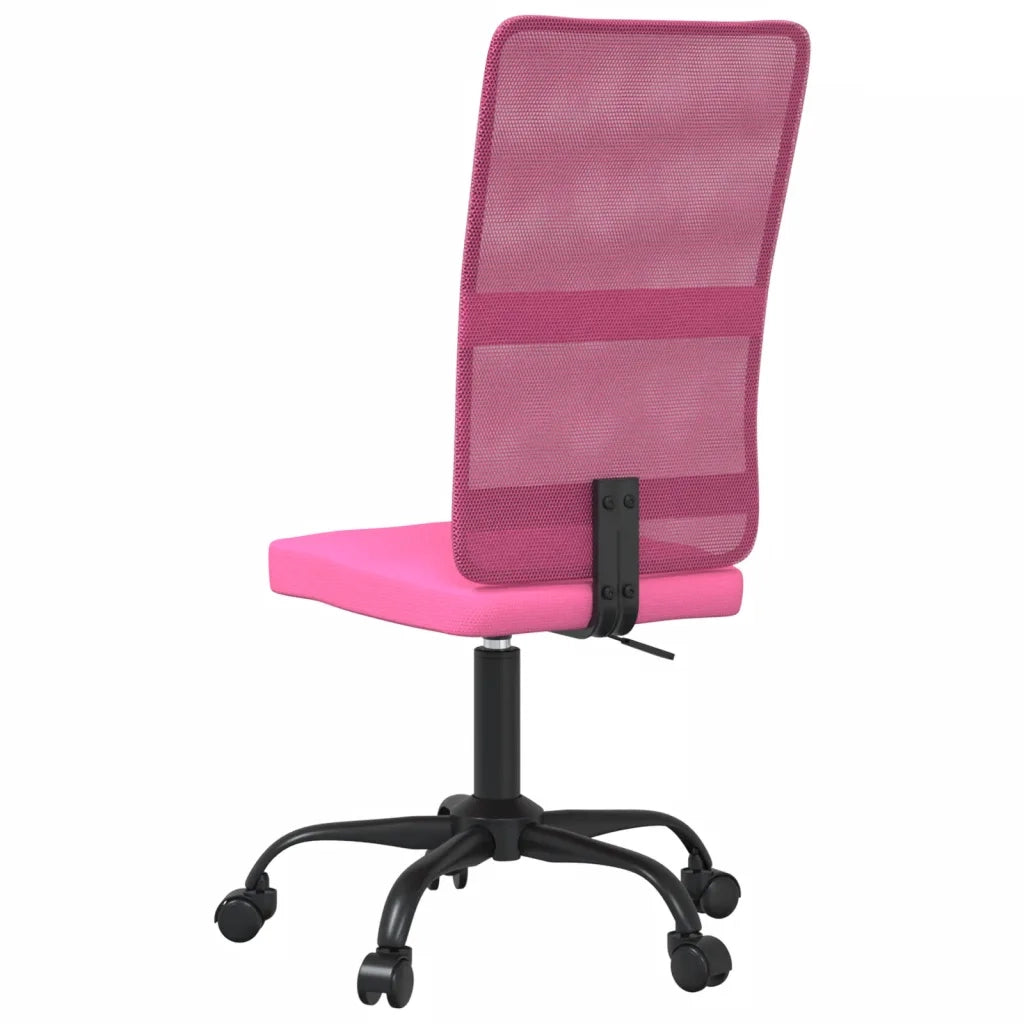 vidaXL Sedia da Ufficio Altezza Regolabile Rosa in Tessuto a Rete