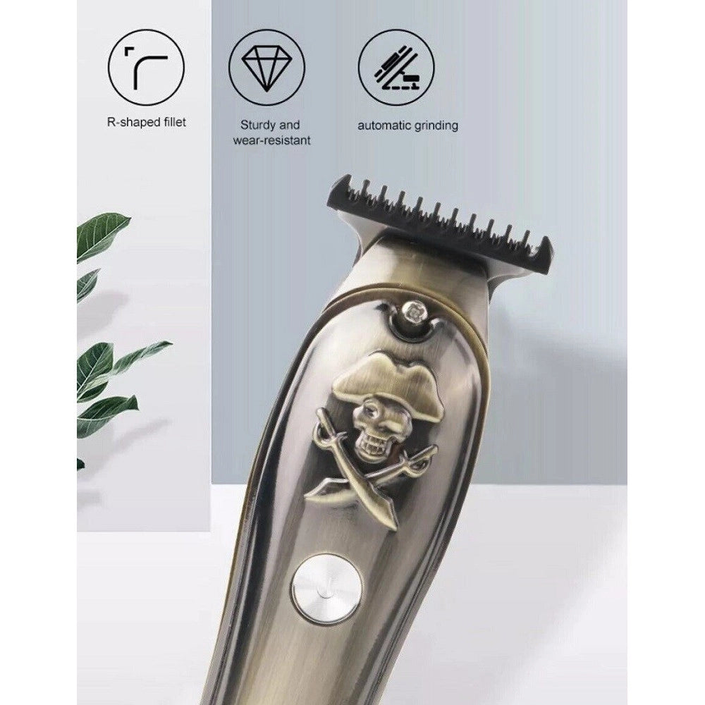 Trade Shop - Taglia Capelli Ricaricabile Rasoio Elettrico Regola Barba 3 Pettini Usb Q-tf52 -