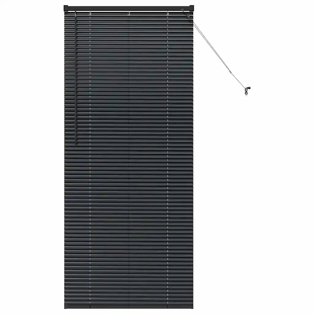 vidaXL Tenda per Finestra con tende Nero Alluminio