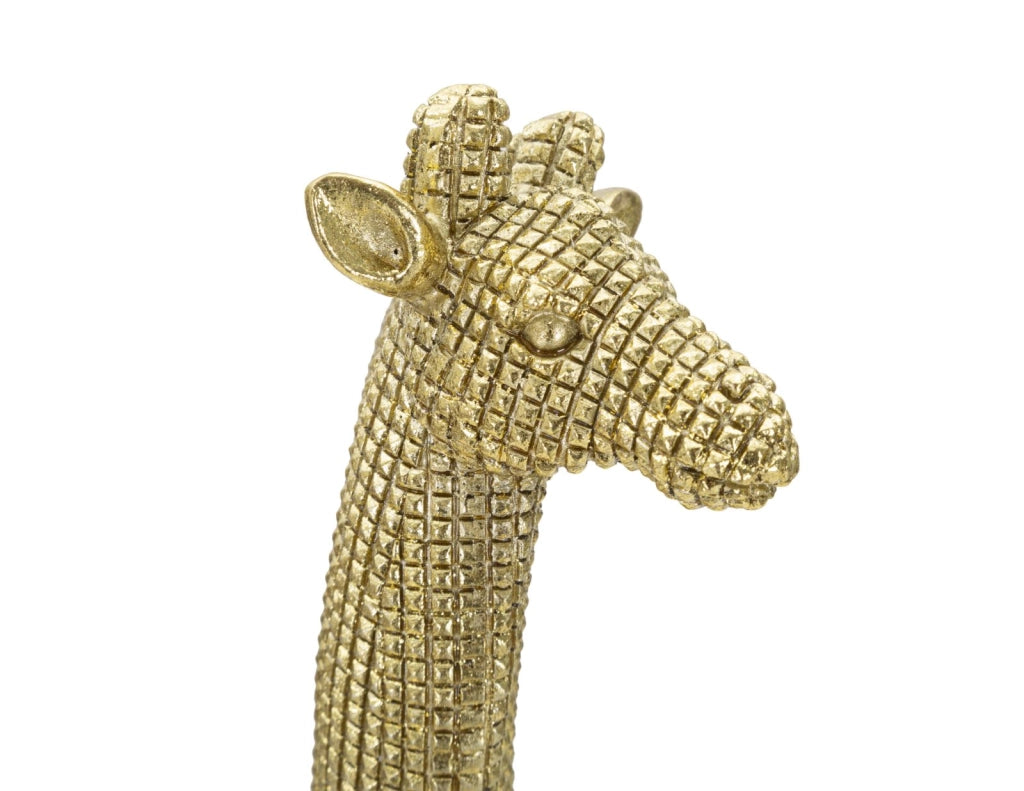 Statua Giraffa 19,8x8x40 cm  in Poliresina Oro