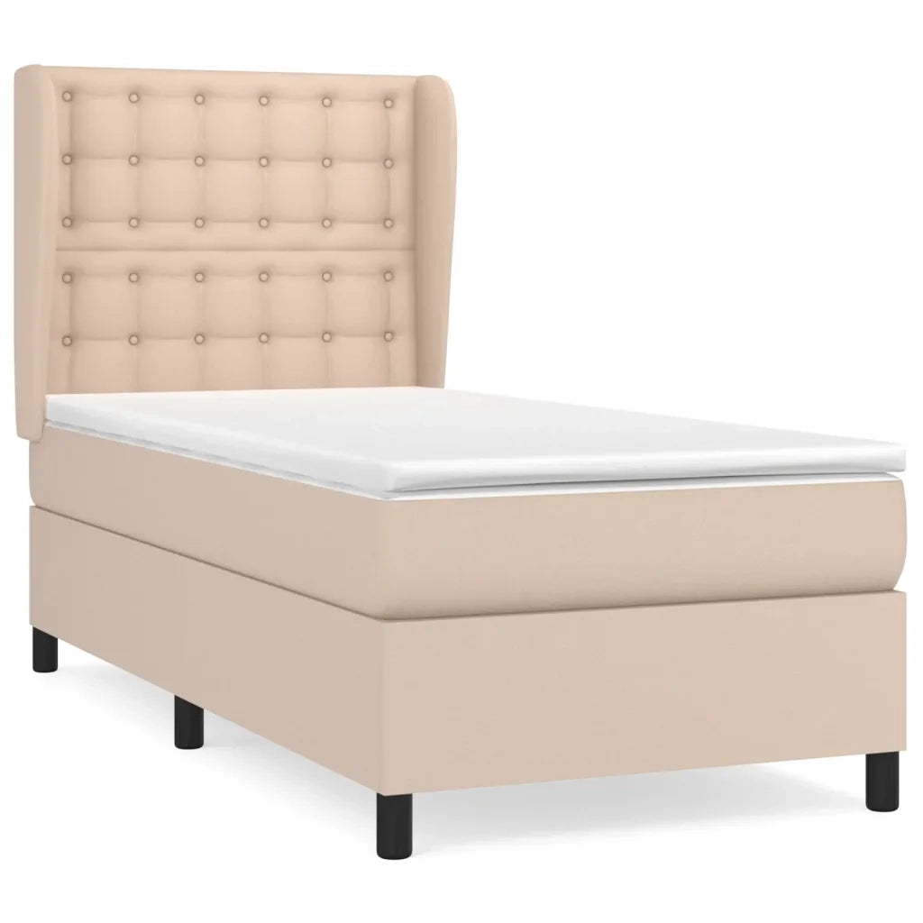 Giroletto a Molle con Materasso Cappuccino 80x200 cm Similpelle 3129002
