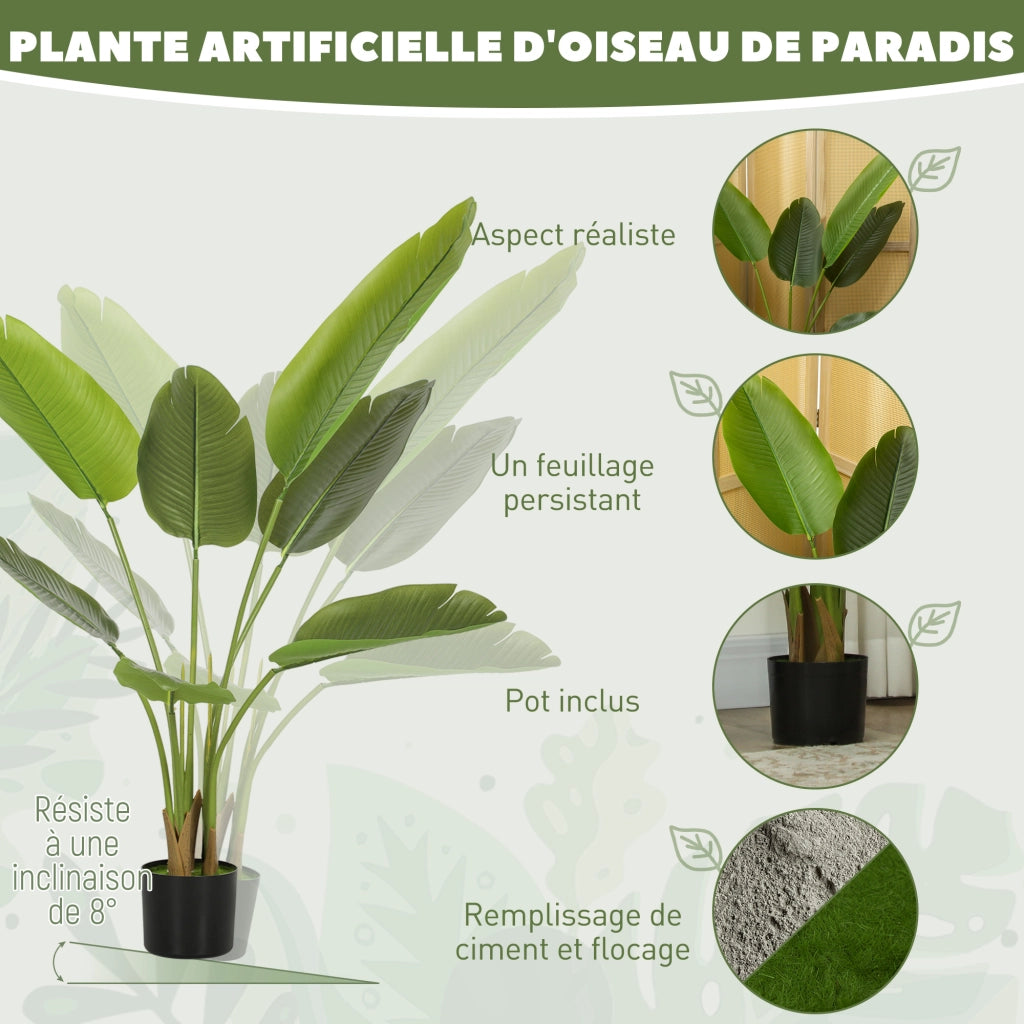 Albero artificiale con vaso ¨C zephmum ¨C verde 109 cm