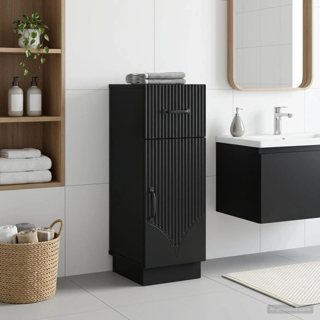 Mobiletto da Bagno HOORN Nero 30 x 31 x 77 cm 897266