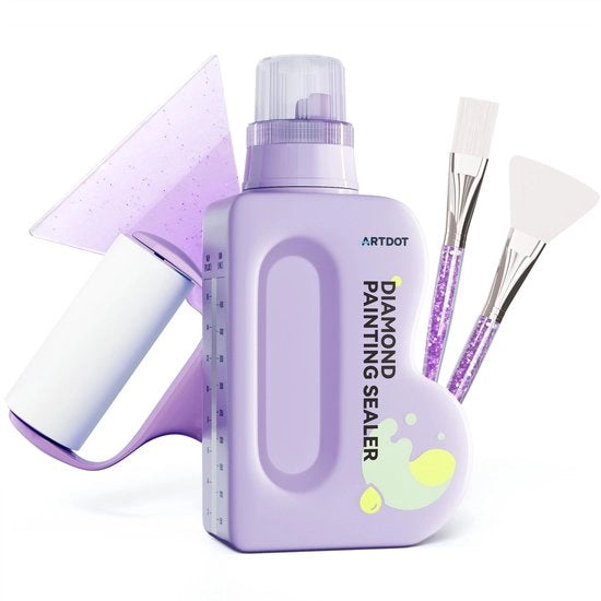 Kit di Pianificazione con Diamanti 480 ml, Grande Capacità Colla per Pianificazione con Diamanti Accessori per Adulti e Colla per Puzzoli Transparente