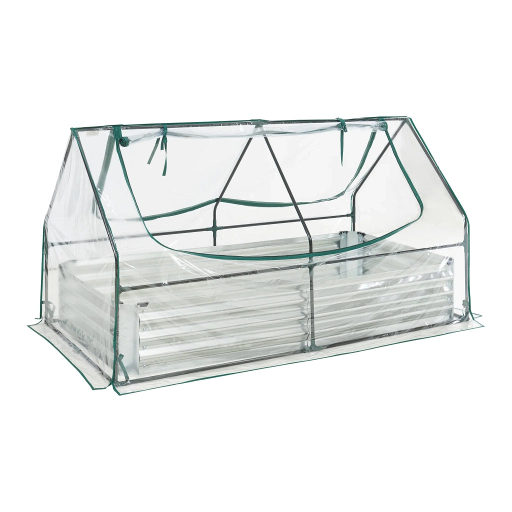 Fioriera rialzata con pellicola per serra 186 x 96 x 98 cm trasparente 03_0009510