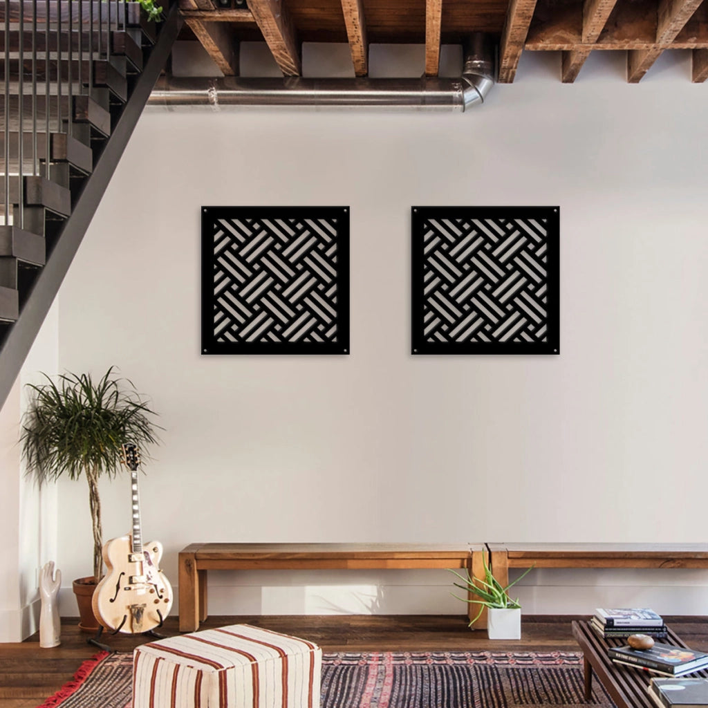 FILOTTO - Pannello in PVC traforato - Parasole Colore: nero, Misura: 73x73 cm