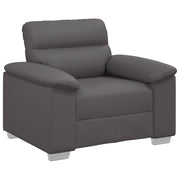 Poltrona | Sedia Relax Grigia 100x81x84 cm in Similpelle