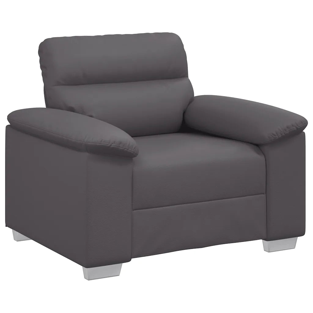 Poltrona | Sedia Relax Grigia 100x81x84 cm in Similpelle
